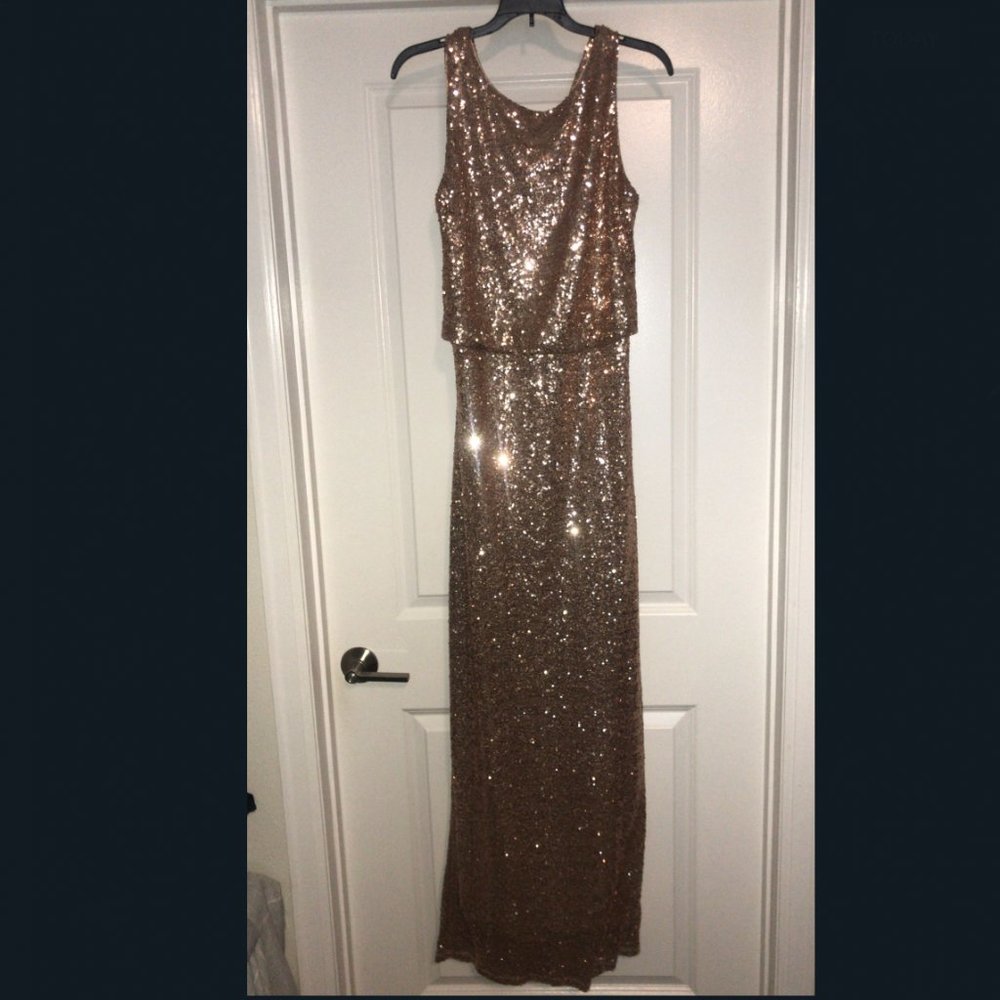 Rose Gold Sparkle Dress (CRYSTAL DOLL), size 11